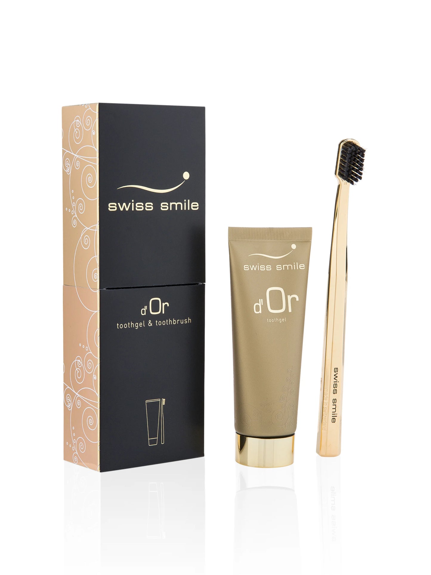 D'Or Golden Set Toothpaste & Toothbrush